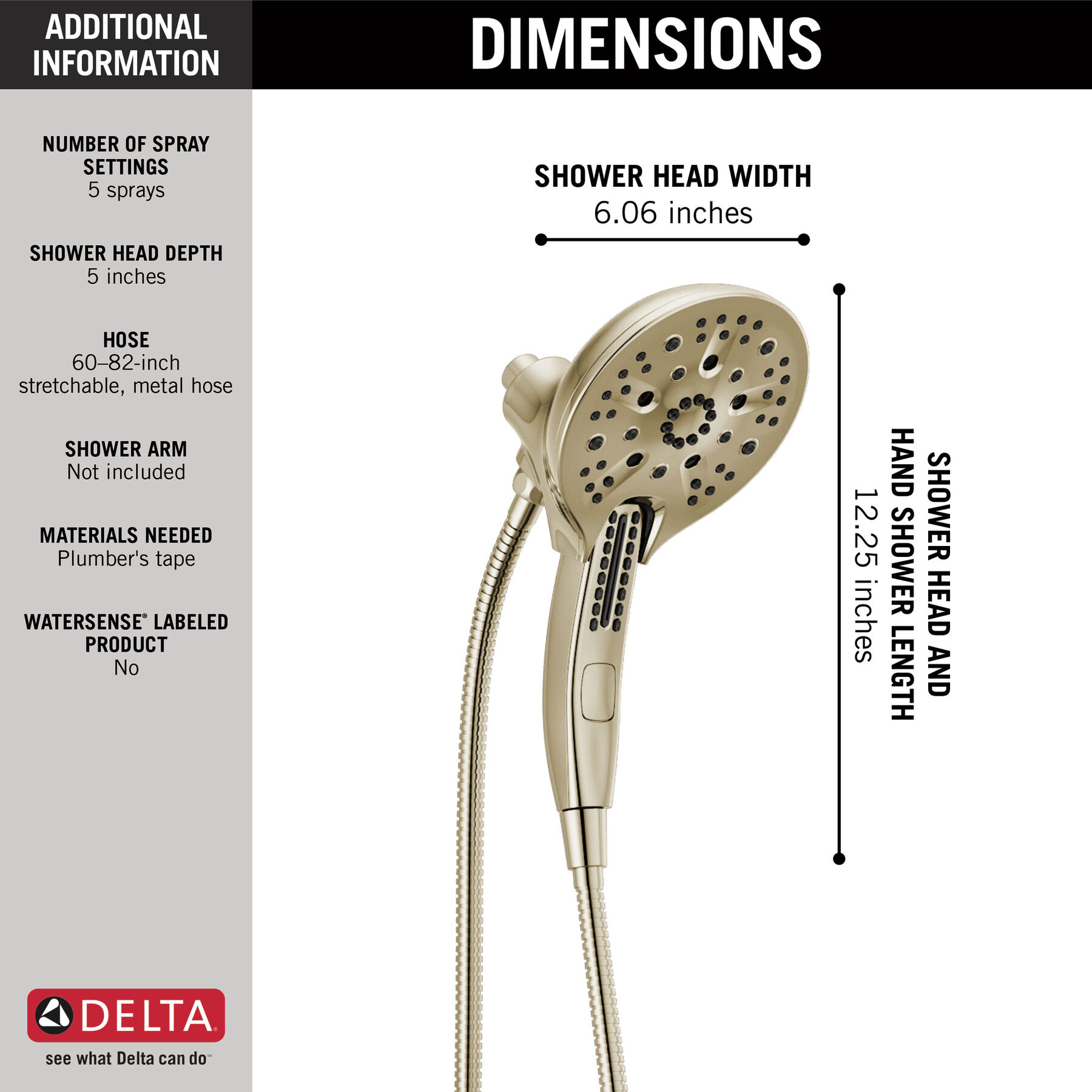 Ducha dos en uno H<sub>2</sub>Okinetic® In2ition® de 5 funciones, imagen 13