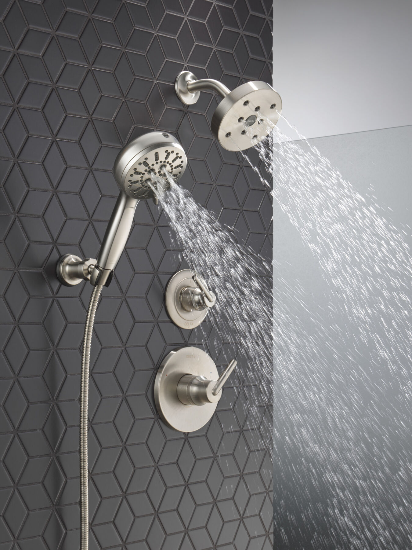 7-Setting Wall Mount Hand Shower with Cleaning Spray, image 14