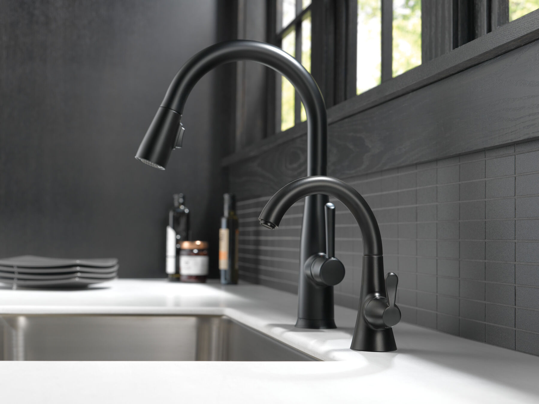 Llave para cocina monomando extensible con tecnología Touch<sub>2</sub>O®, imagen 1