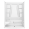 60x32 Alcove Shower Bundle - Left Seat Center Drain Curve