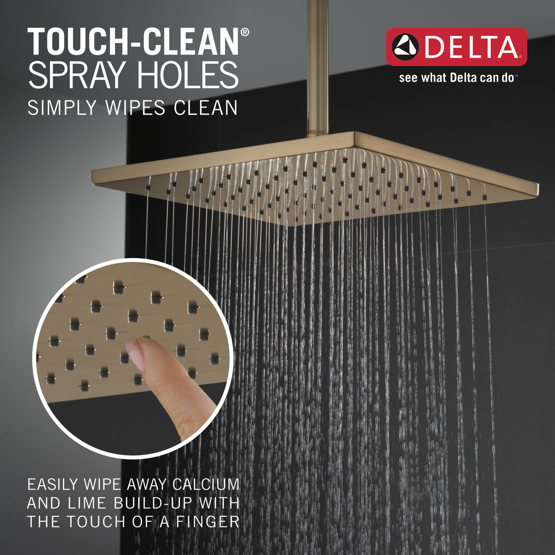 Raincan Shower Head with Shower Arm Bundle - Square, image 2