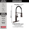 Llave para cocina extensible de una manija con tubo de salida con muelle