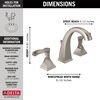 Llave de dos manijas para baño para lavabo de 8"