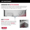 32” Workstation Kitchen Sink Undermount 16 Gauge Stainless Steel Single Bowl with WorkFlow™ Ledge and Accessories