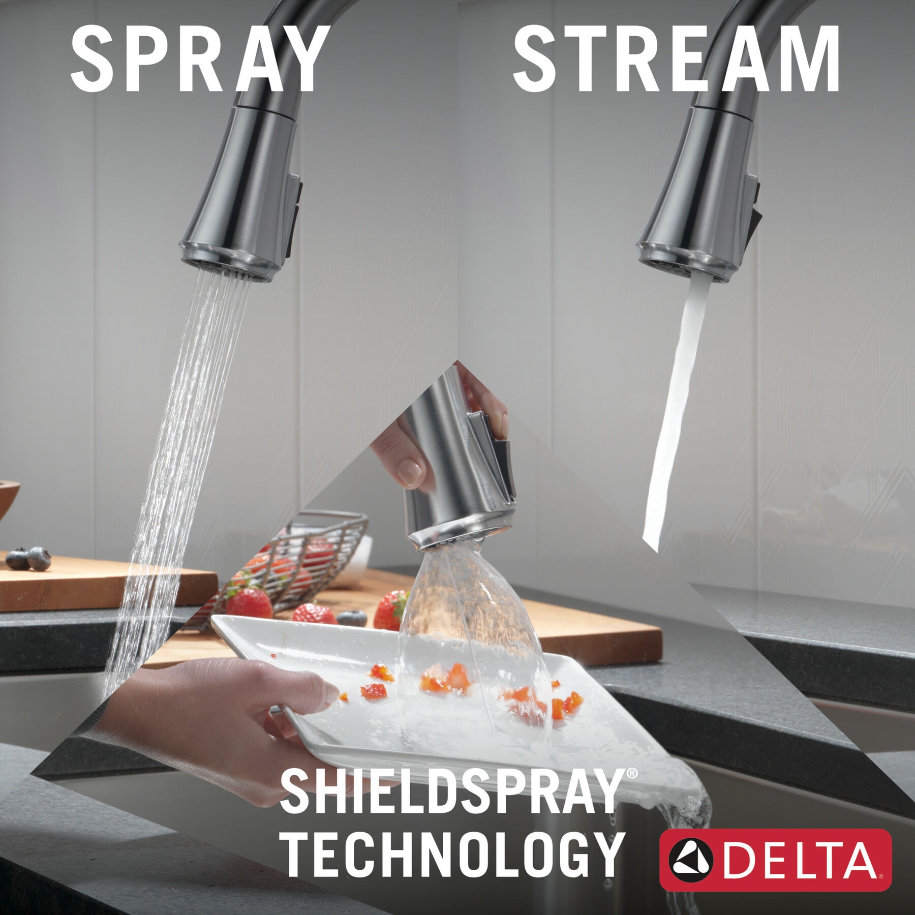 Llave para cocina monomando extensible con tecnología Touch<sub>2</sub>O®, imagen 12
