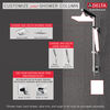 Columna de ducha de 18" angular