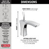 Llave para baño monomando, emergente de metal