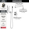 Raincan Shower Rough & Trim w/ HS 1L 14S (Recertified)