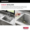 27” Workstation Kitchen Sink Undermount 16 Gauge Stainless Steel Single Bowl with WorkFlow™ Ledge and Accessories