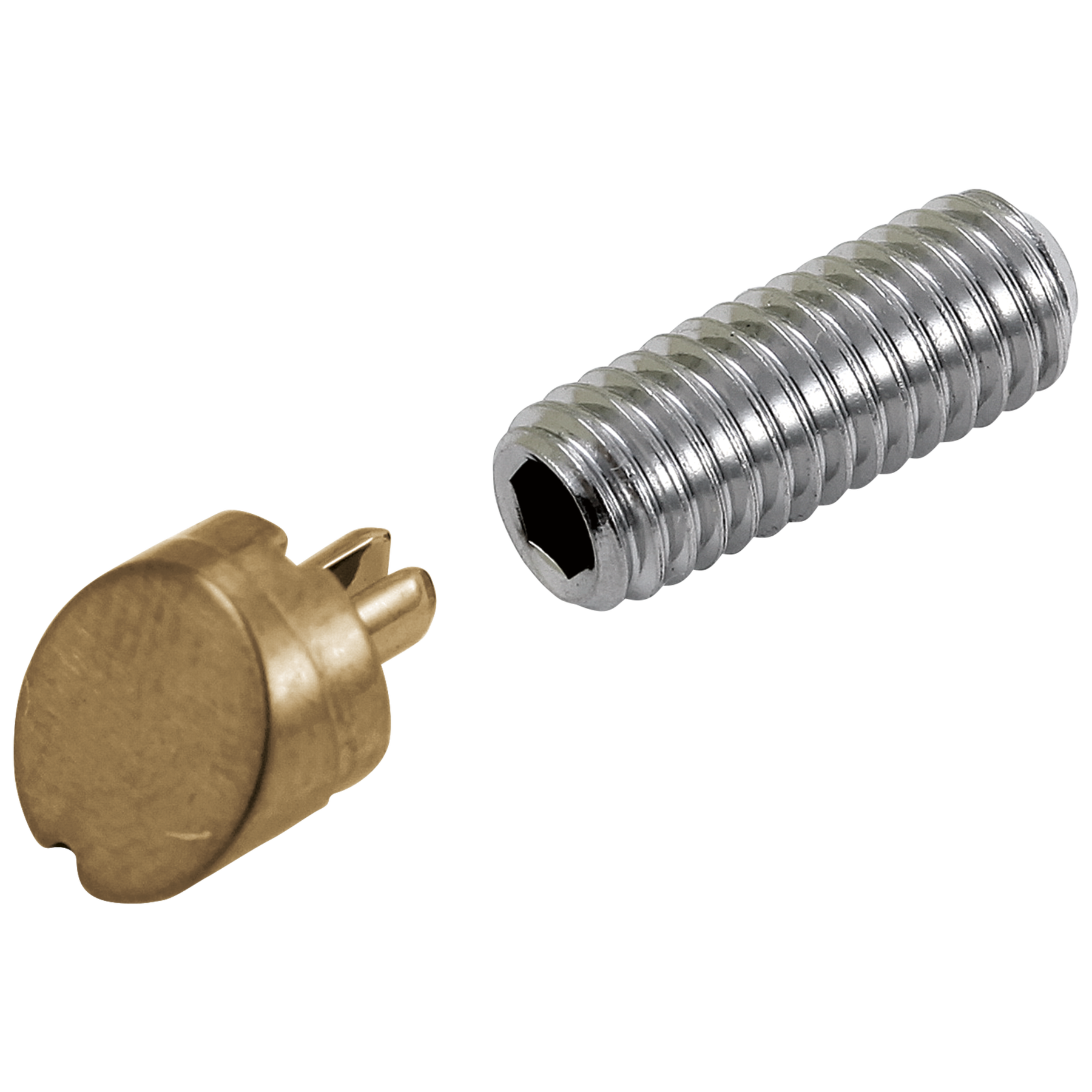 Tornillo de fijación y botón, desviador