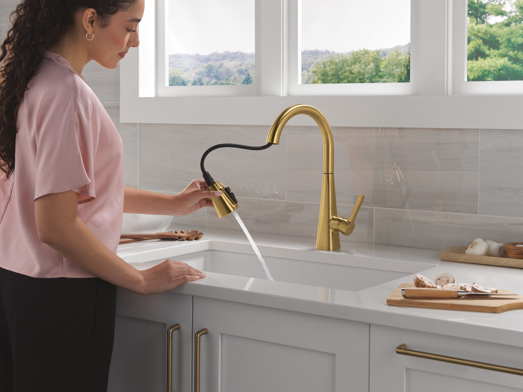 Pull-Down Kitchen Faucet with Soap Dispenser Bundle, image 4