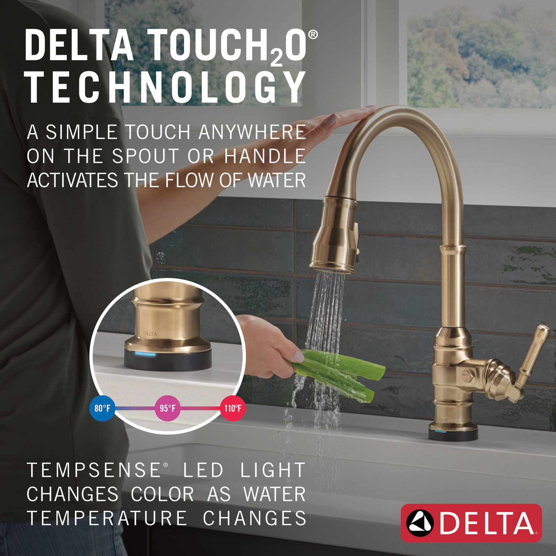 Touch<sub>2</sub>O® Technology Kitchen Faucet with Touchless Technology, image 14