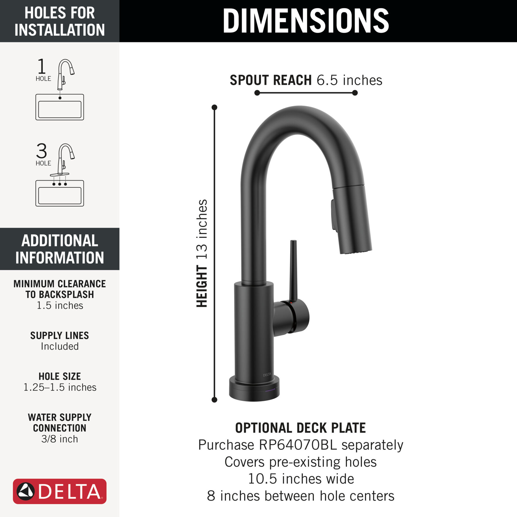 Llave para barra/encimera monomando extensible con tecnología Touch<sub>2</sub>O®, imagen 2