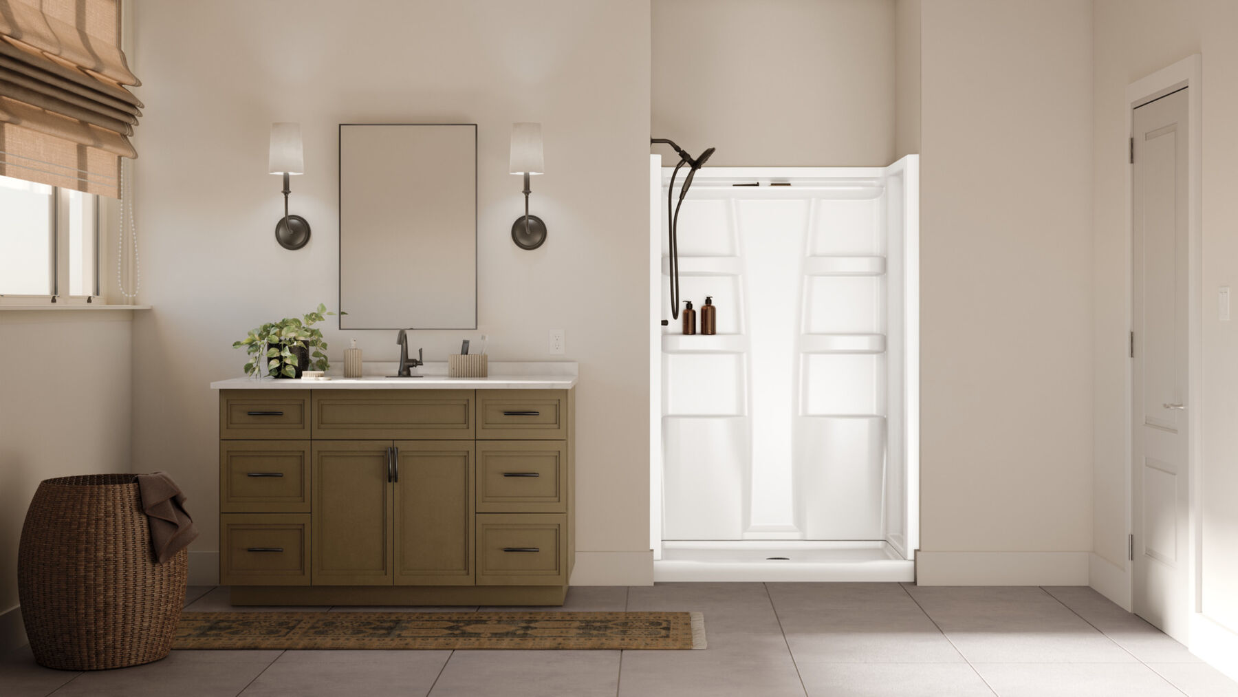 Cerramiento para ducha ProCrylic de 48" Cerramiento de ducha, imagen 1