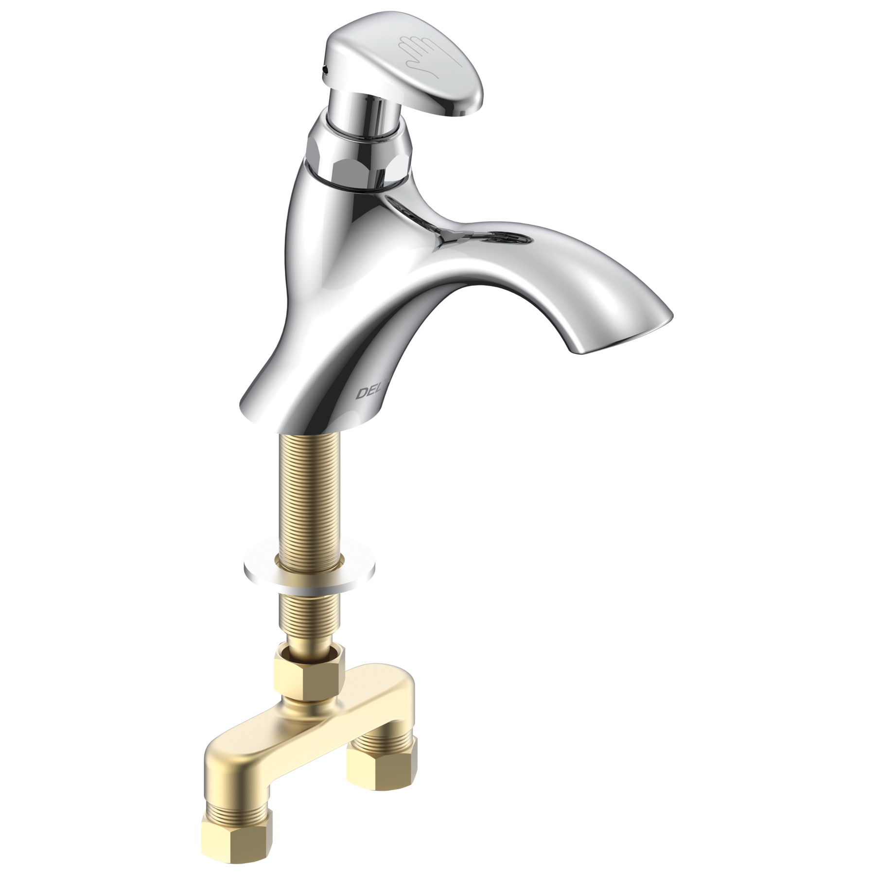 Llave para baño de un orificio con cartucho medidor de cierre lento