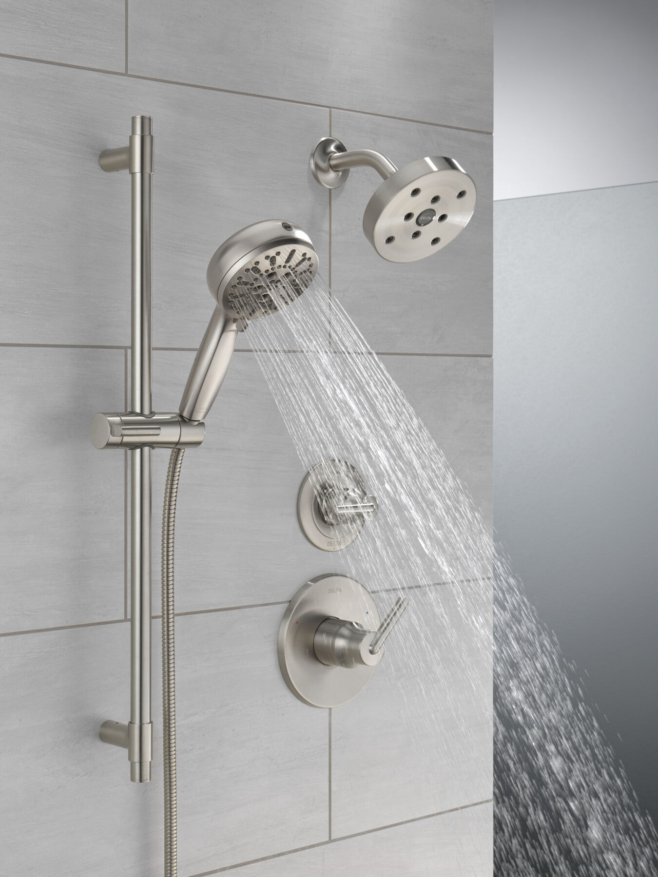 7-Setting Slide Bar Hand Shower with Cleaning Spray, image 14