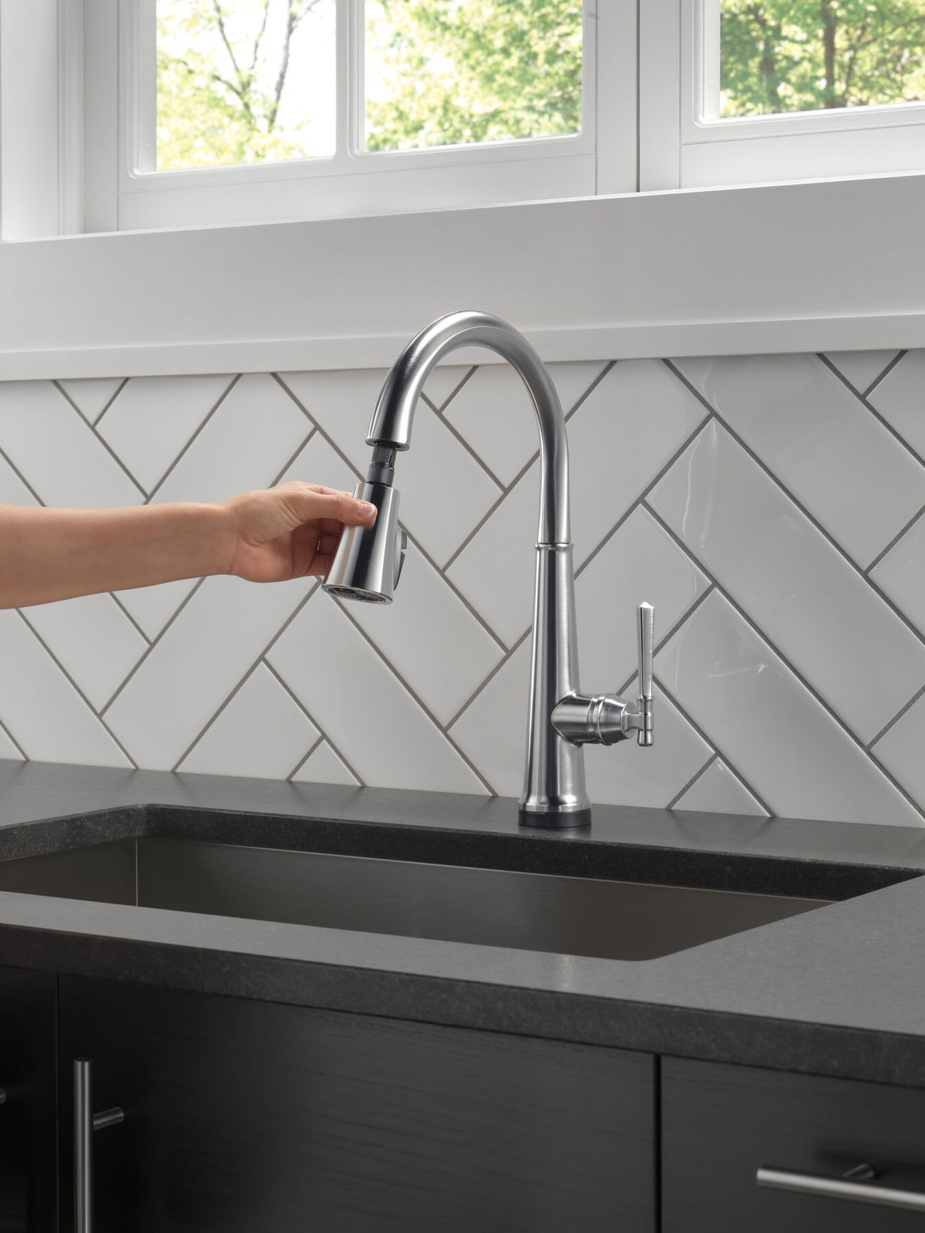 Llave para cocina monomando extensible con tecnología Touch<sub>2</sub>O®, imagen 8