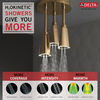 Regadera tipo lluvia colgante H<sub>2</sub>Okinetic® con luz de LED