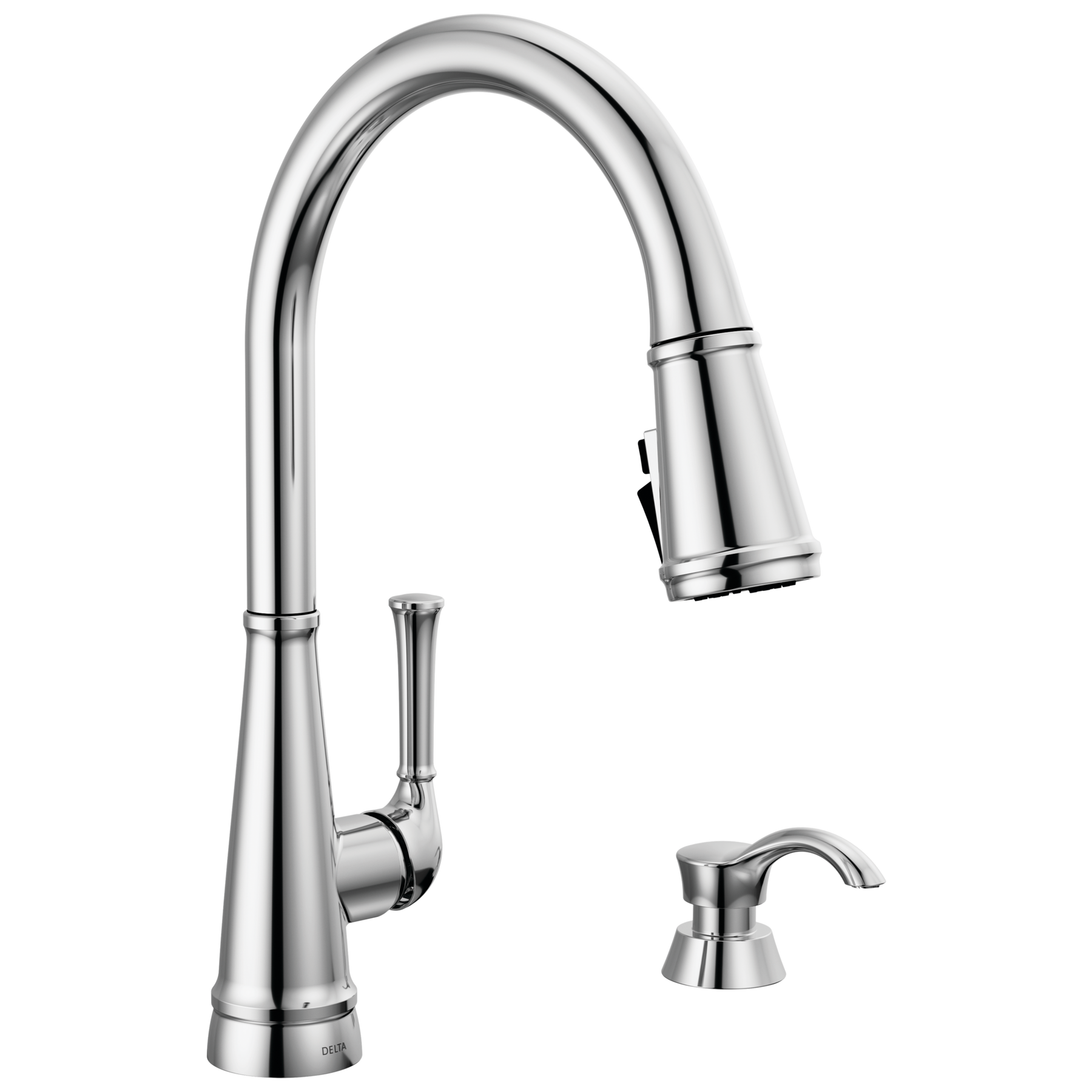 Llave para cocina monomando extensible con dispensador de jabón y tecnología ShieldSpray®