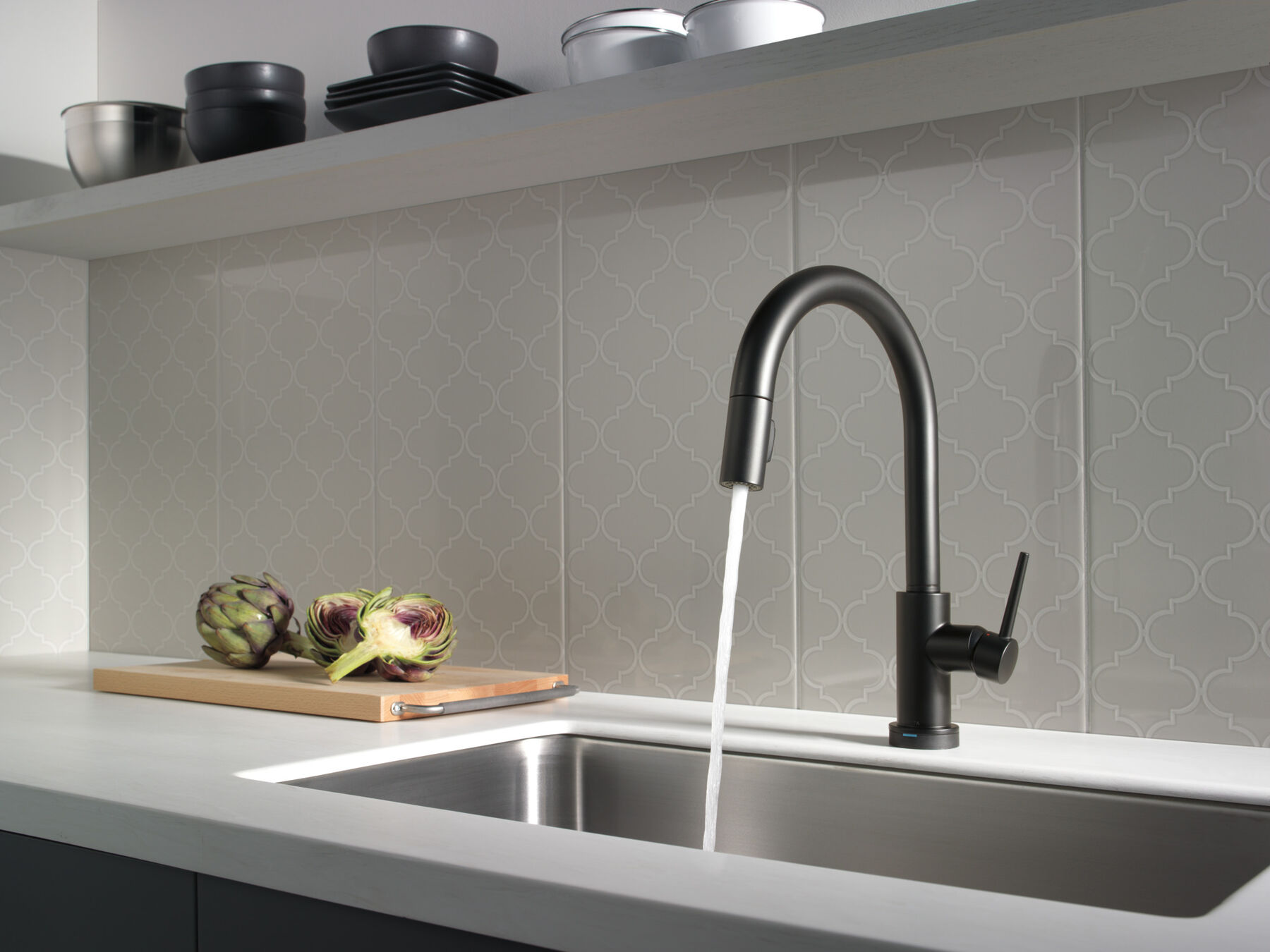 Llave para cocina monomando extensible con tecnología Touch<sub>2</sub>O®, imagen 45