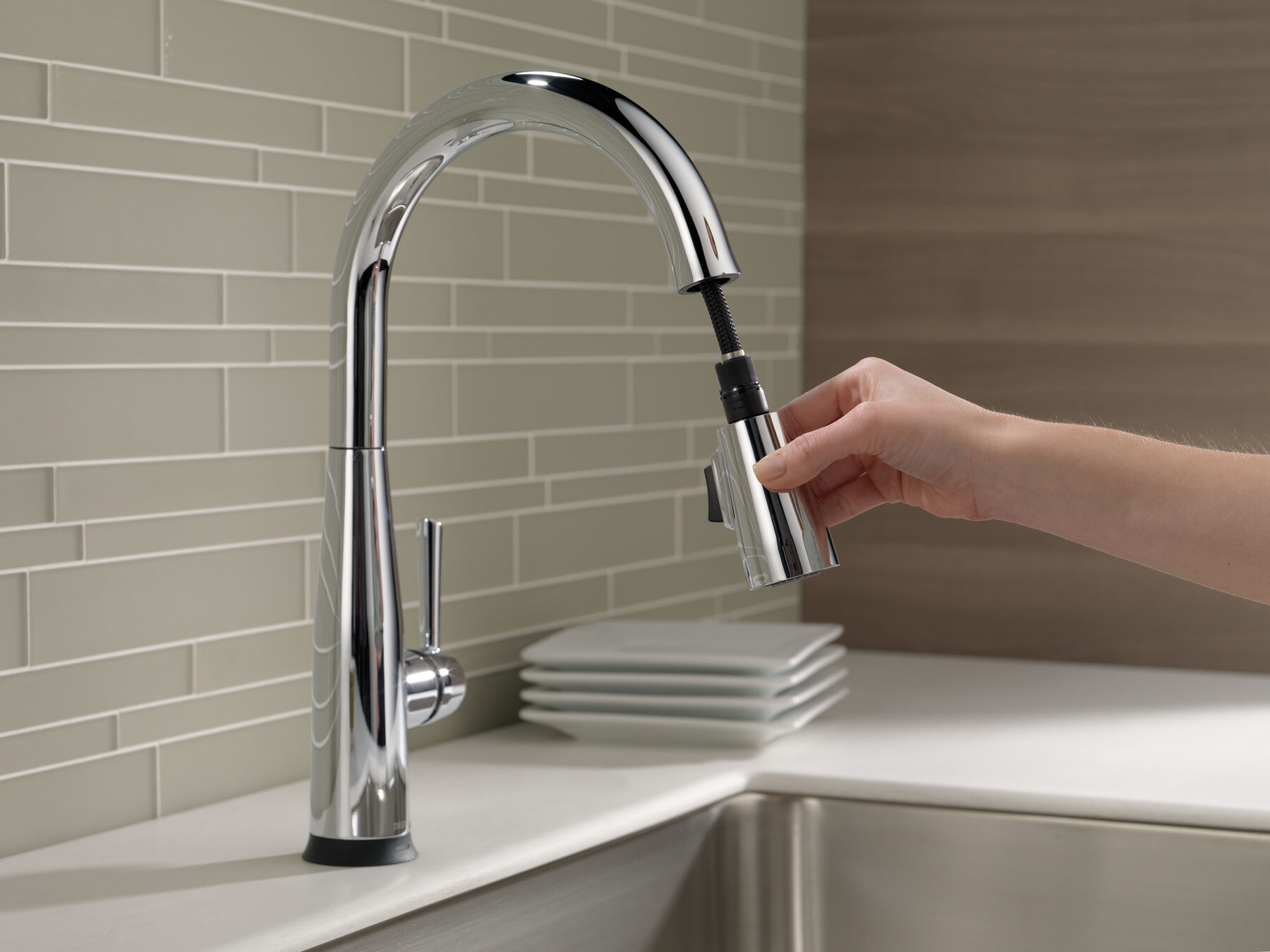 Llave para cocina monomando extensible con tecnología Touch<sub>2</sub>O®, imagen 10