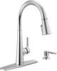 Llave para cocina monomando extensible con dispensador de jabón y tecnología ShieldSpray®
