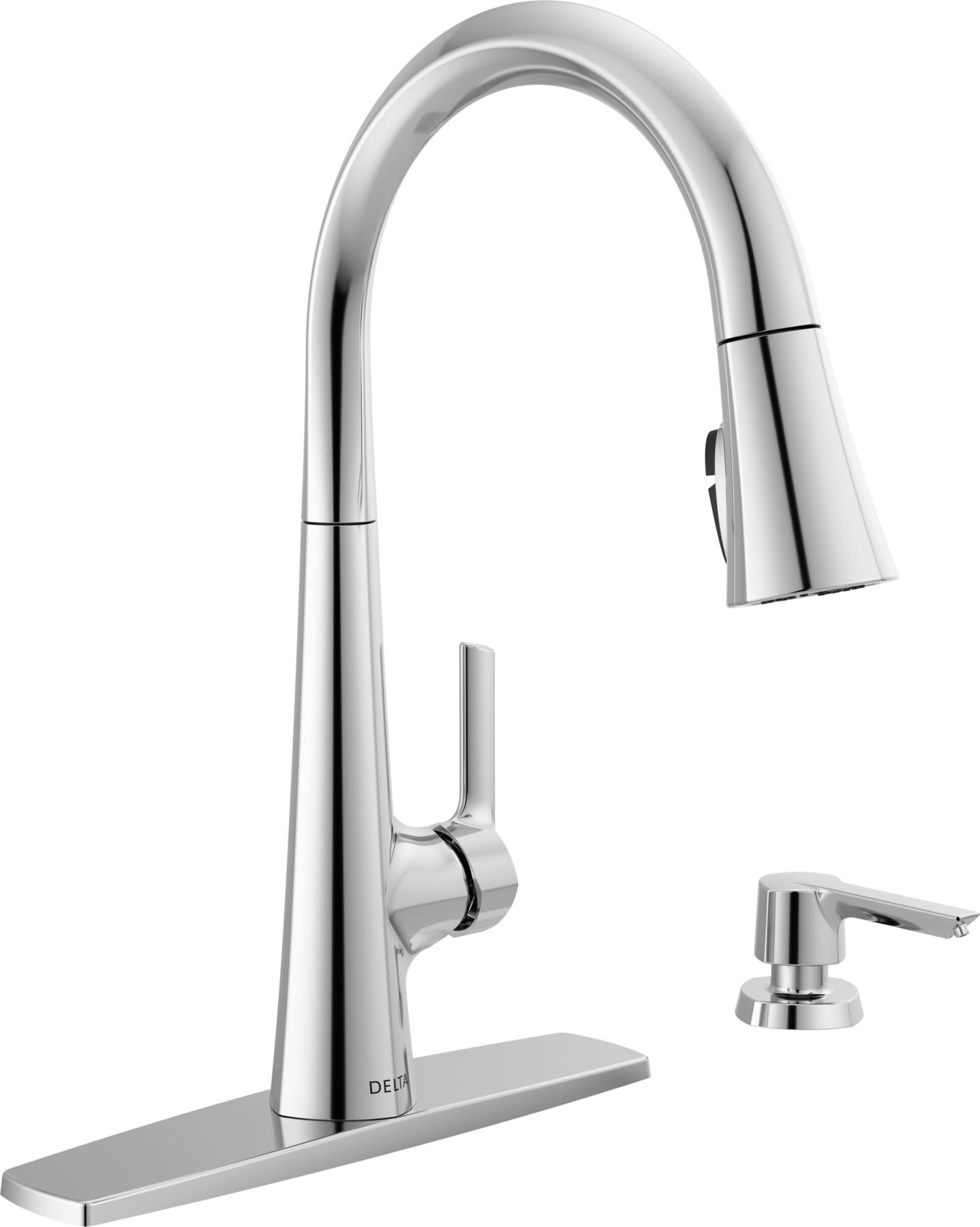 Llave para cocina monomando extensible con dispensador de jabón y tecnología ShieldSpray®, imagen 1