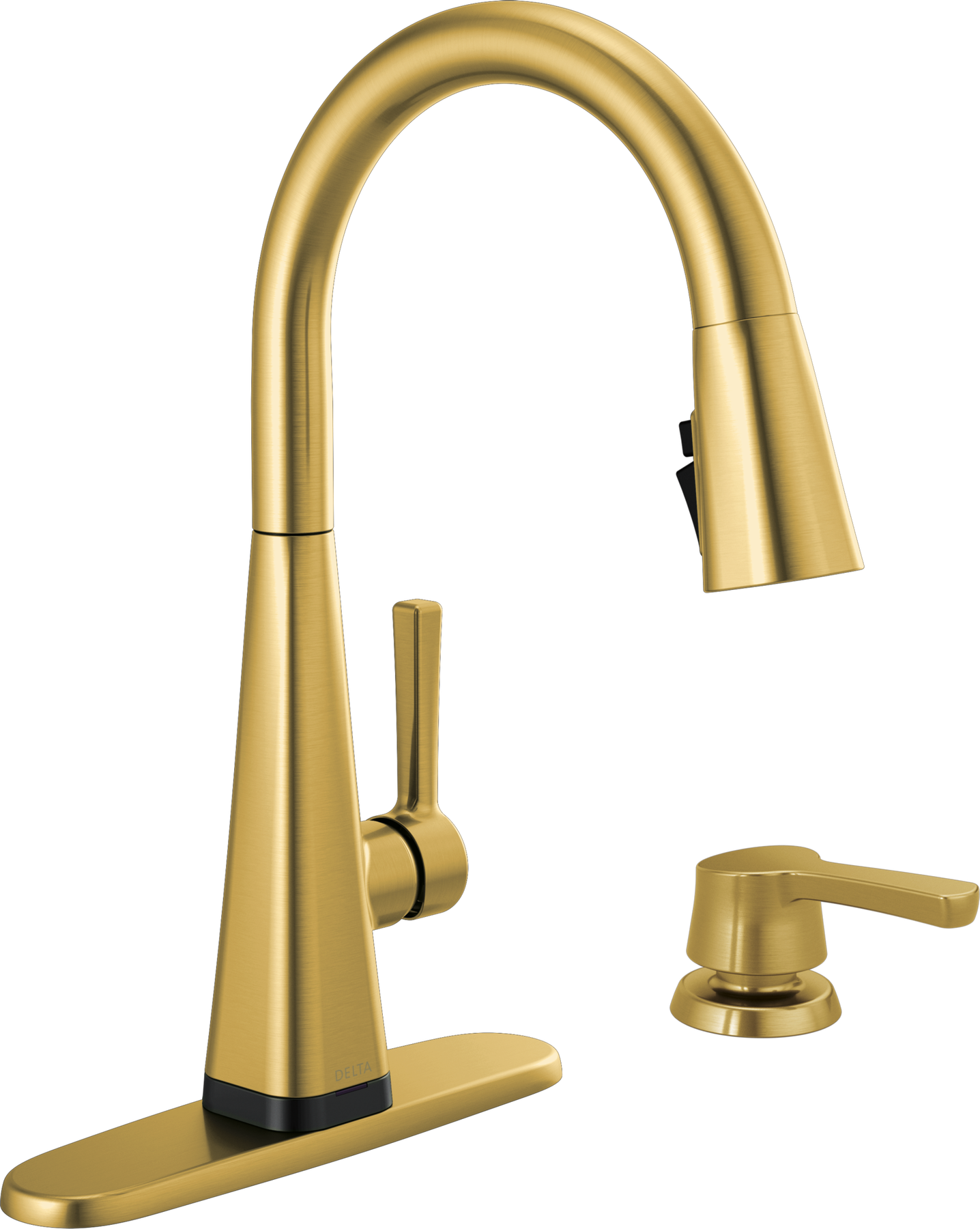 Touch2O Pull-Down Kitchen Faucet with Soap Dispenser Bundle, image 1