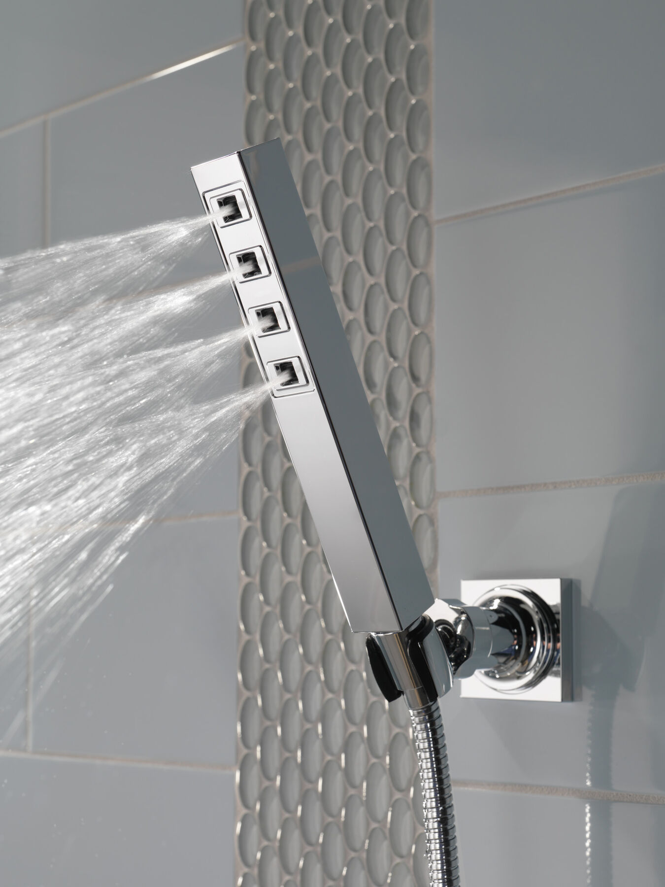 Ducha manual para montaje en pared ajustable H<sub>2</sub>Okinetic® de una sola función, imagen 8