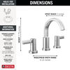 Llave de dos manijas para baño para lavabo de 8"