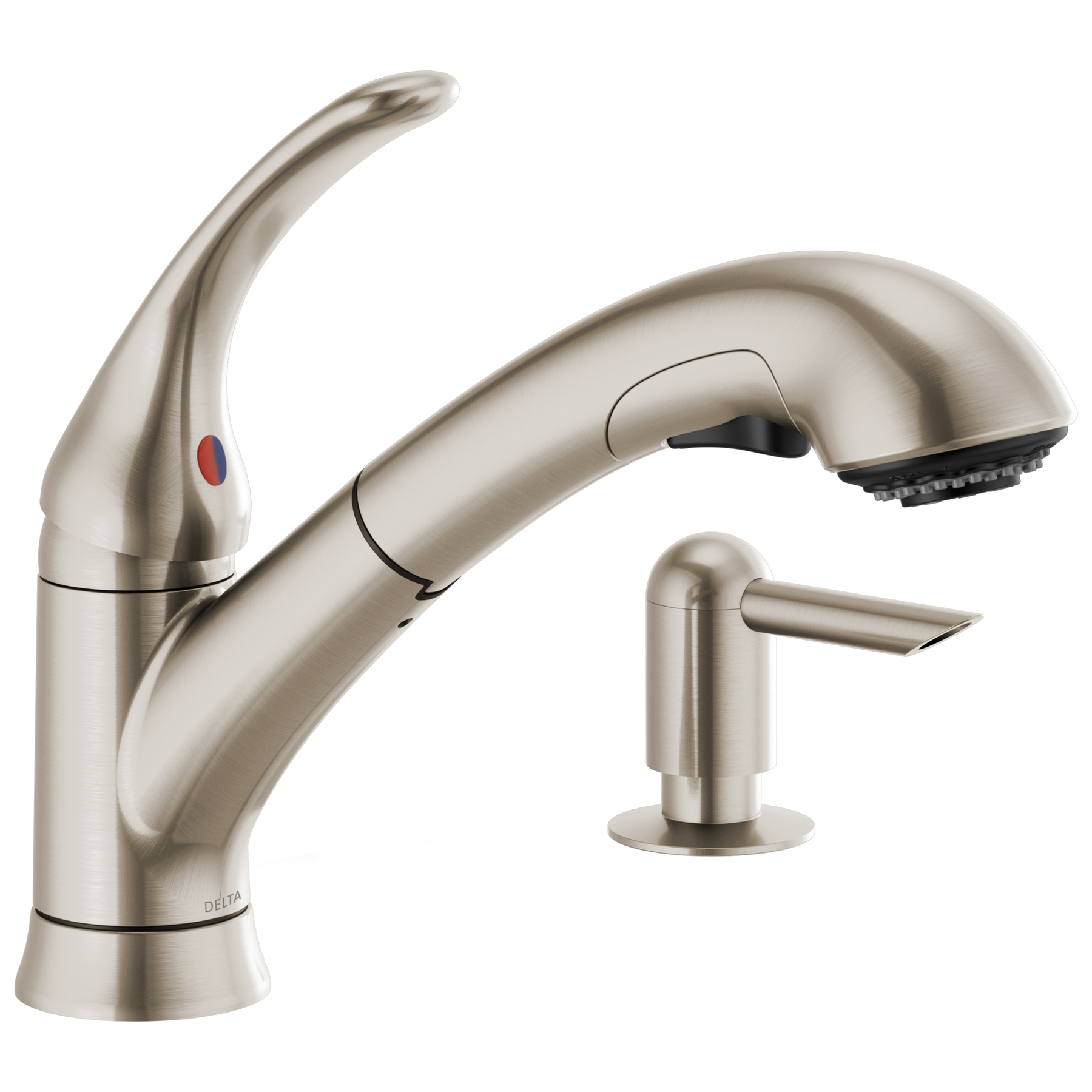 Llave para cocina retráctil de una manija con dispensador de jabón (producto recertificado)