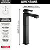 Llave para baño monomando para vasija