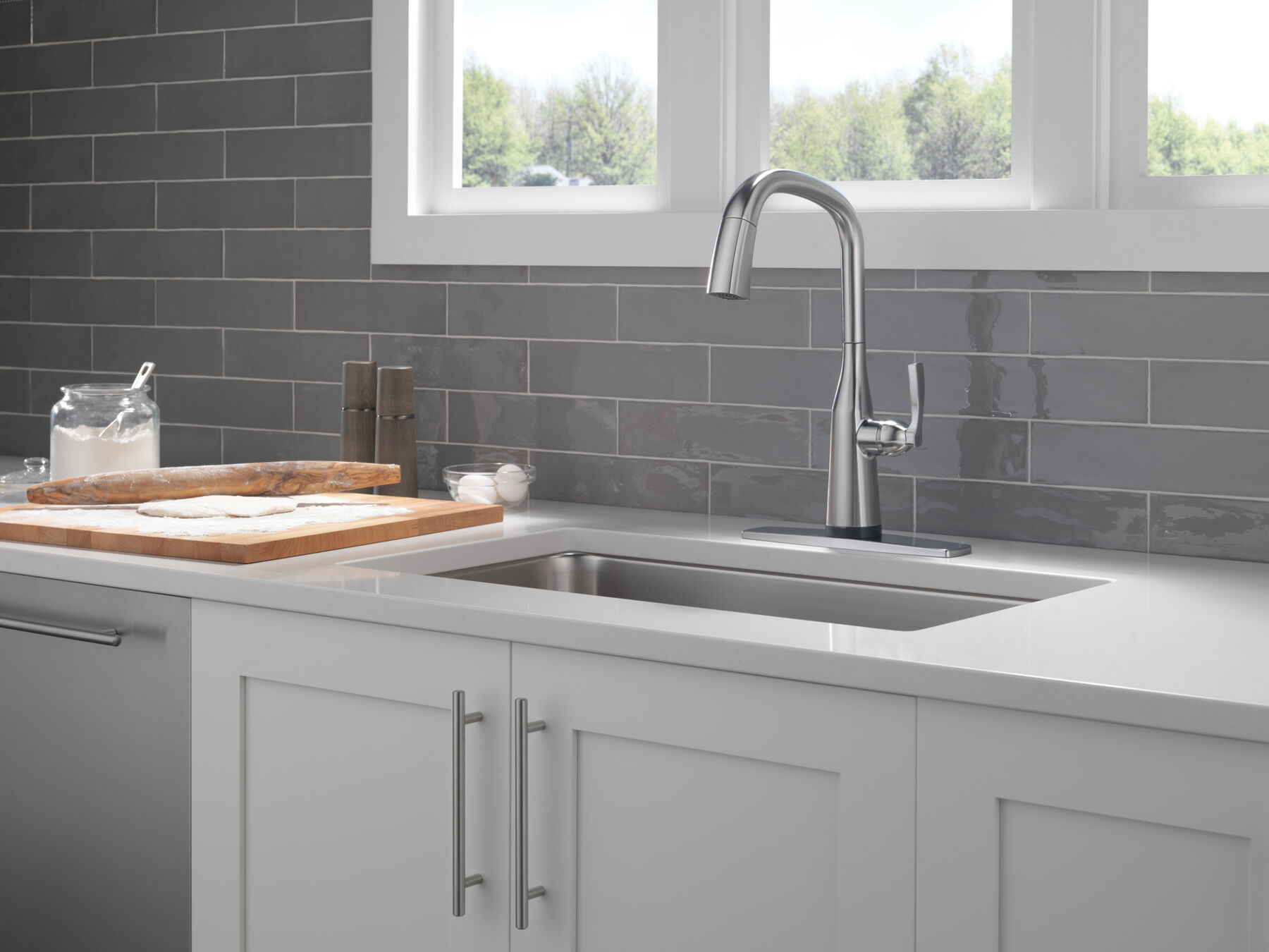Llave para cocina monomando extensible con tecnología Touch<sub>2</sub>O®, imagen 6