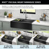 Lavabo de cocina tipo estación de trabajo para reacondicionamiento estilo campestre/borde delantero con un receptáculo calibre 16 de 33", con reborde WorkFlow™ y accesorios para instalación de montaje superior encastrado