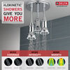 Regadera tipo lluvia colgante H<sub>2</sub>Okinetic® con luz de LED