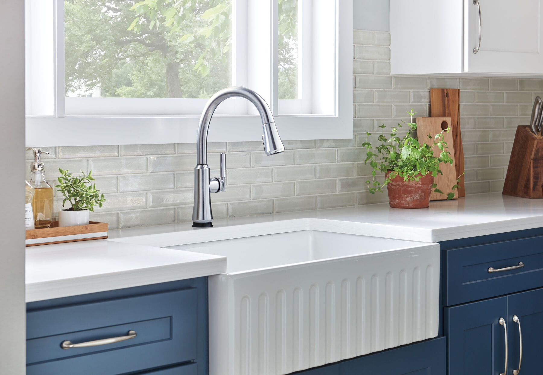 Llave para cocina monomando extensible con tecnología Touch<sub>2</sub>O®, imagen 4