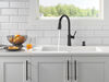 Llave para cocina monomando extensible con dispensador de jabón y tecnología ShieldSpray