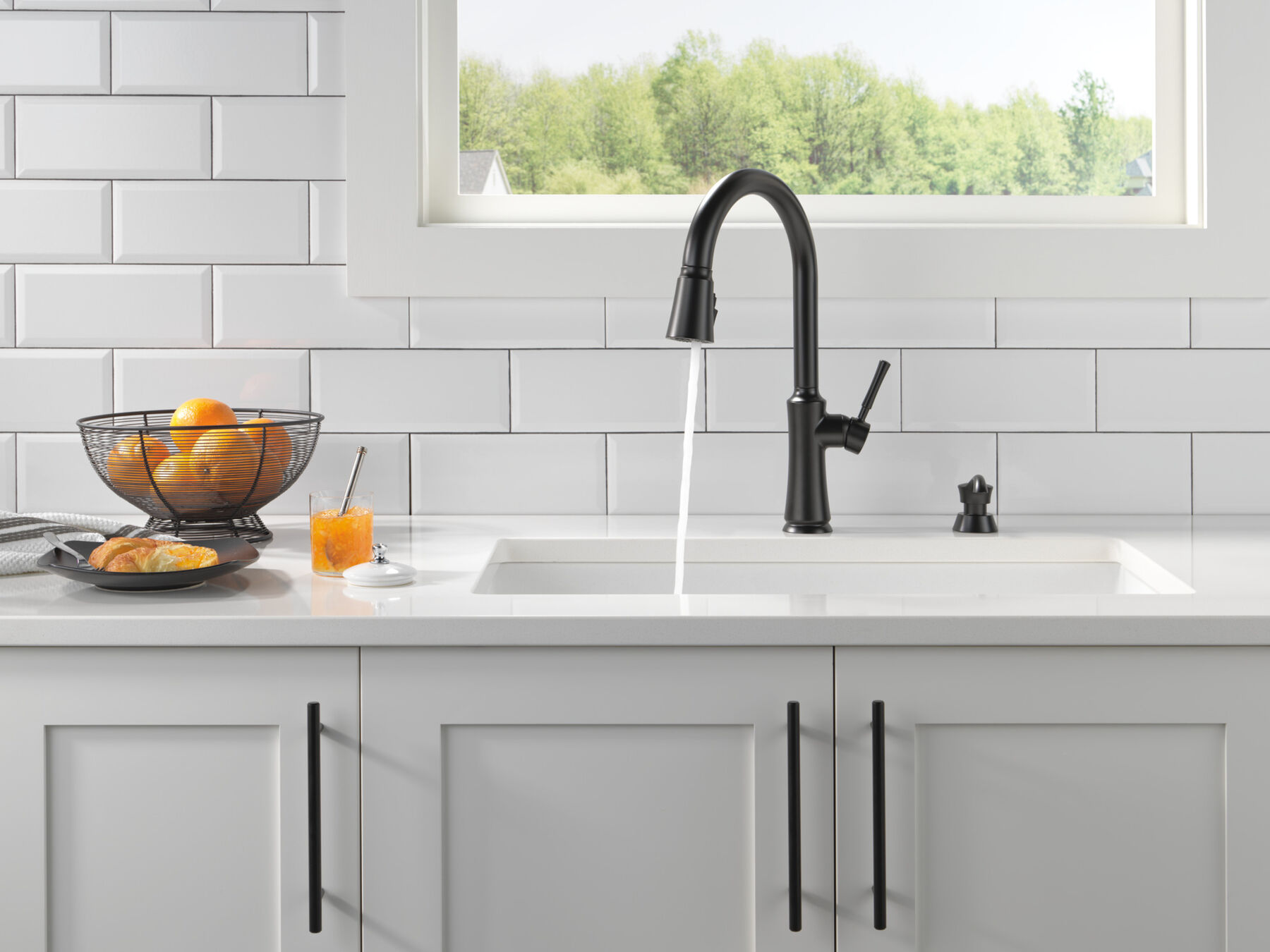 Llave para cocina monomando extensible con dispensador de jabón y tecnología ShieldSpray, imagen 8