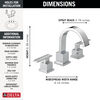 Llave de dos manijas para baño para lavabo de 8"