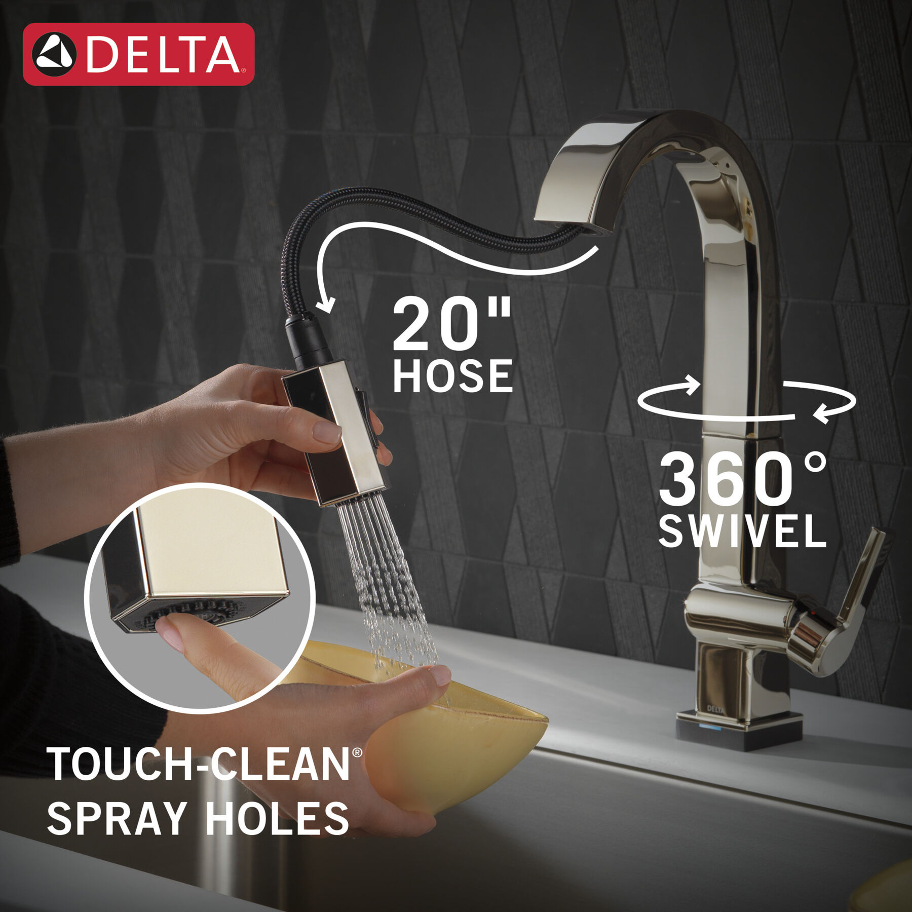 Llave para barra/encimera monomando extensible con tecnología Touch<sub>2</sub>O, imagen 5