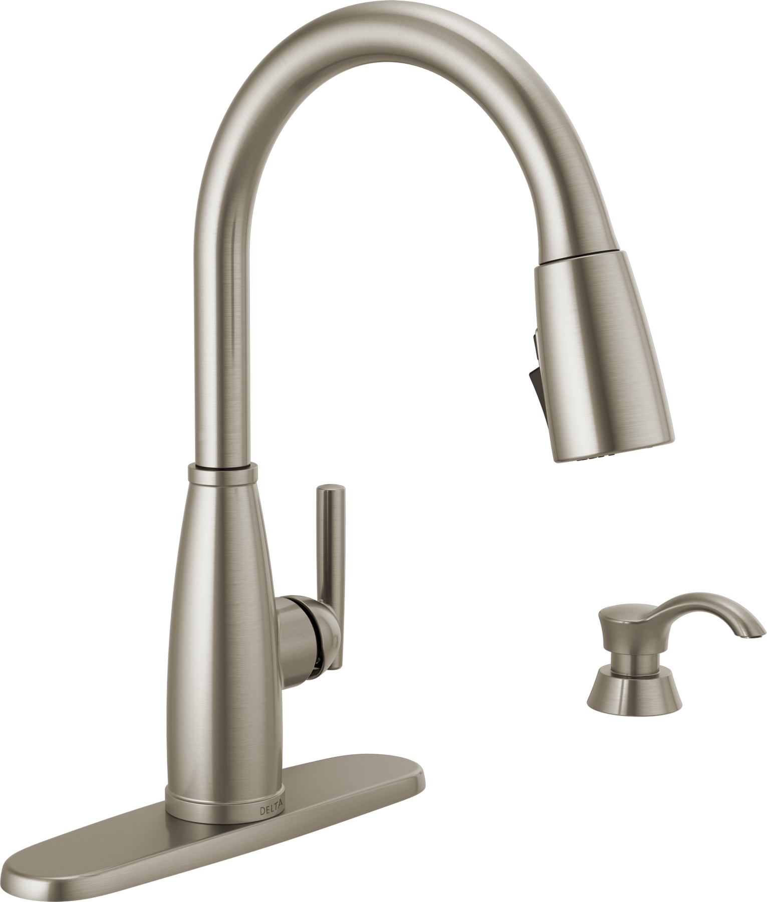 Llave para cocina monomando extensible con dispensador de jabón y tecnología ShieldSpray, imagen 1