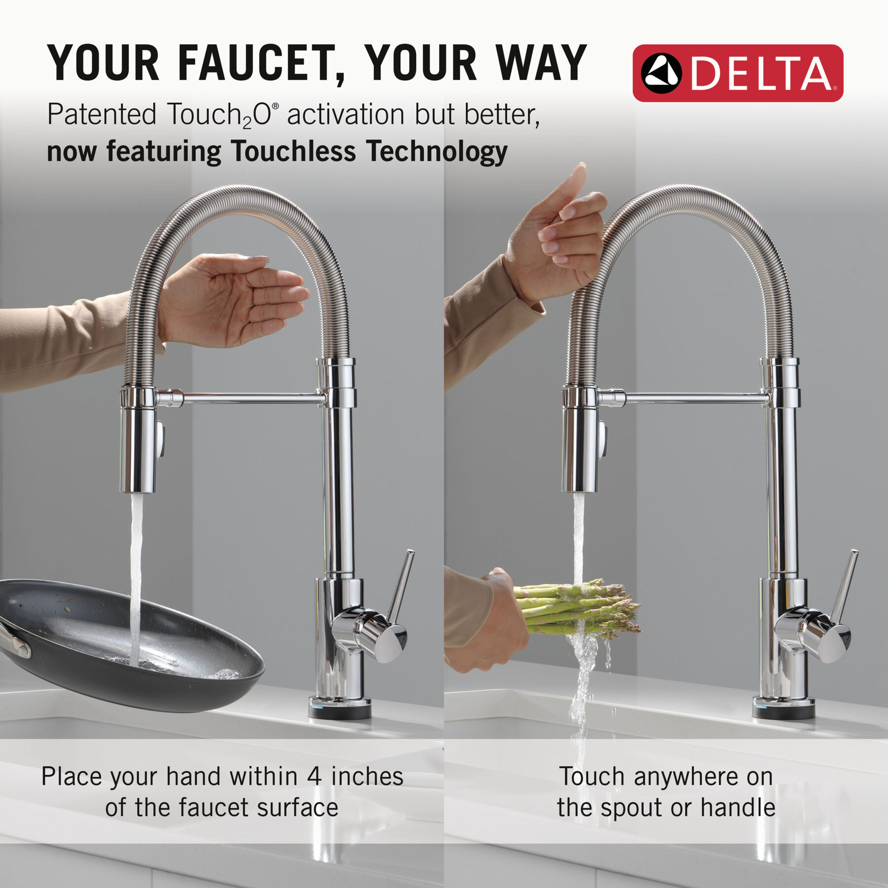 Touch<sub>2</sub>O® Technology Kitchen Faucet with Touchless Technology, image 11