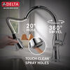 Llave para cocina monomando extensible con tecnologías Touch<sub>2</sub>O® y ShieldSpray®