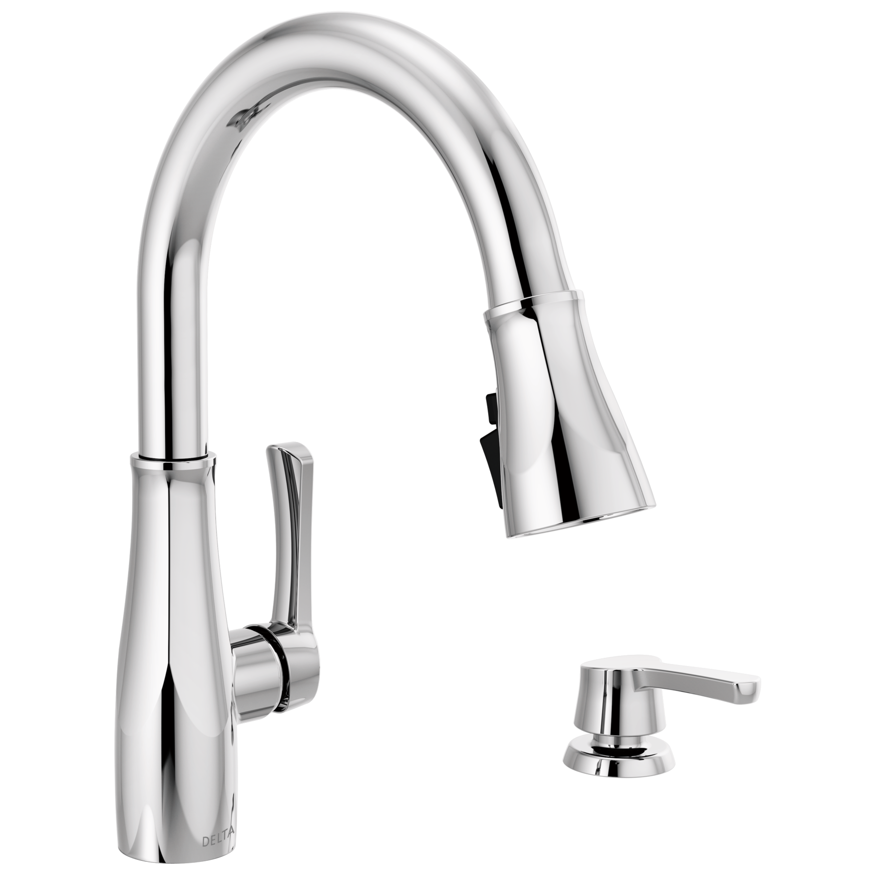 Llave para cocina monomando extensible con dispensador de jabón y tecnología ShieldSpray®