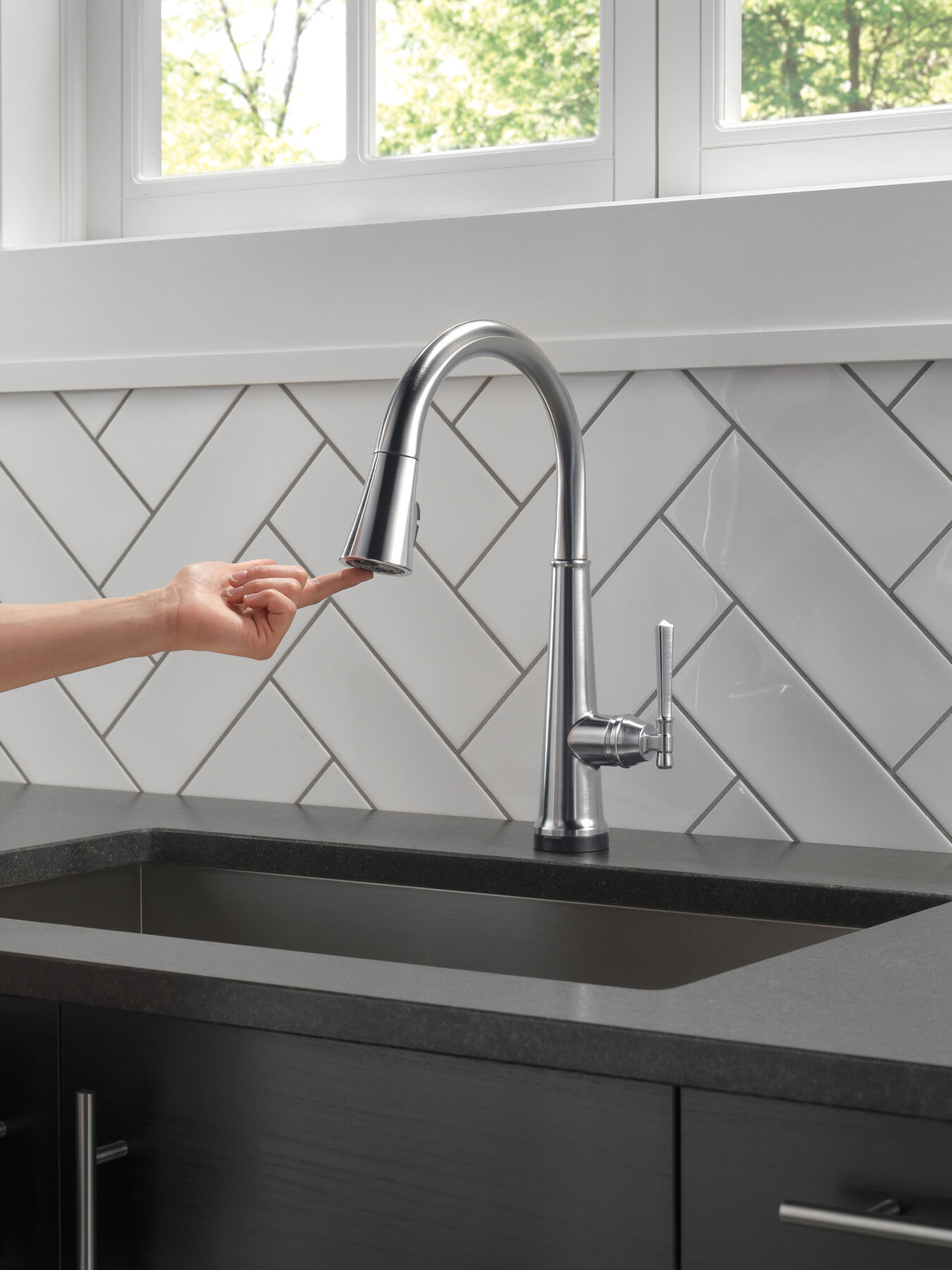 Llave para cocina monomando extensible con tecnología Touch<sub>2</sub>O®, imagen 7