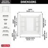 60x32 Alcove Bathtub Bundle with Trim, Drain and Overflow - Left Drain