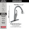 Llave para cocina monomando extensible con tecnologías Touch<sub>2</sub>O® y ShieldSpray®