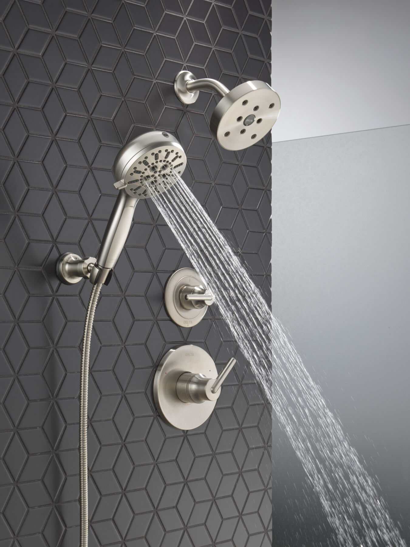 7-Setting Wall Mount Hand Shower with Cleaning Spray, image 18