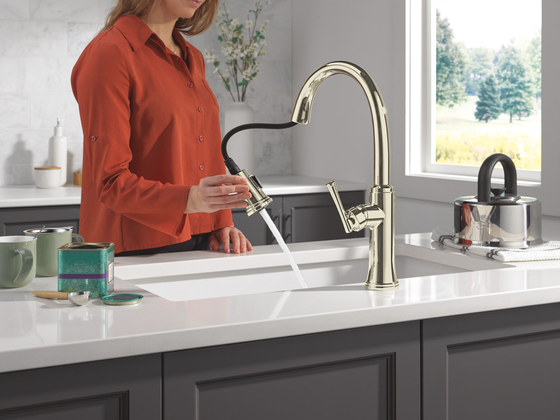 Llave para cocina monomando extensible, imagen 5