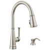Llave para cocina monomando extensible con dispensador de jabón y tecnología ShieldSpray®